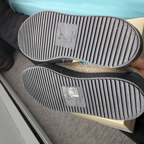 Giuseppe Men's Blue-Teal-Silver High-top Sneakers In PRESTINE CONDITION! - Picture 5 of 14